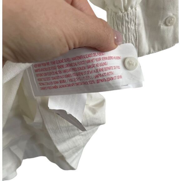 SOVERE Revolve Refresh Collared Shirt Dress Chalk White Extra Small‎ - Picture 13 of 16